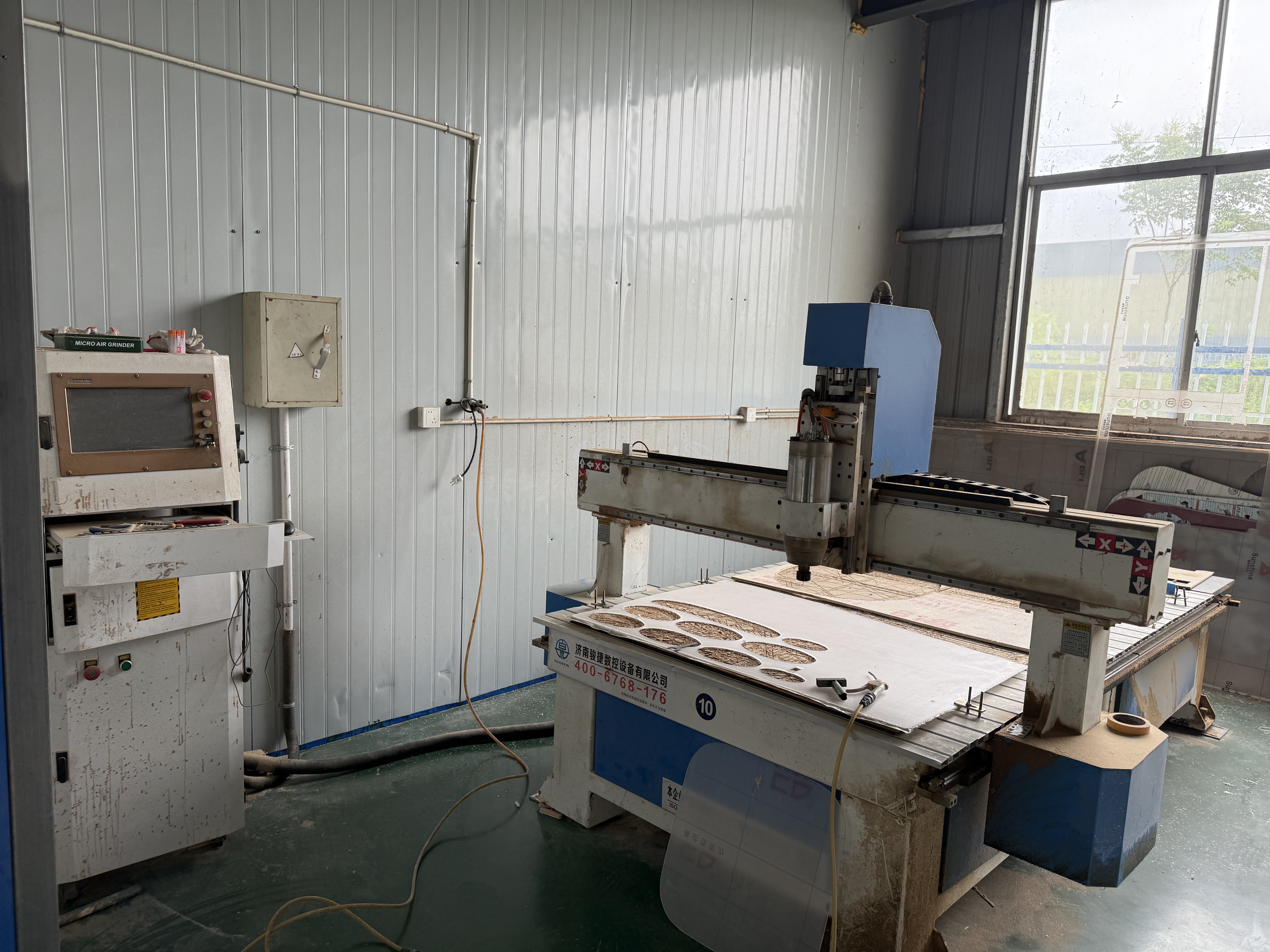 CNC carving station used for roughing out sculptural forms.